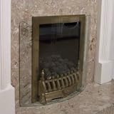Trueshopping NEW TRUESHOPPING CURVED CLEAR GLASS FIRE GUARD GLASS FIRESCREEN