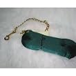 Hamilton 1 Single Thick Nylon Longe Line with Snap 24" with Chain, Dark Green