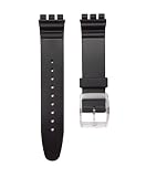 19mm Black Resin Replacement Watch Band for Selected Swatch Chrono Watch