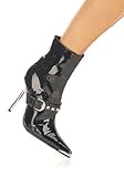 4 1/2 Inch Chrome Heel, Pointed Toe Ankle Bt