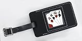 Playing Cards Leather Luggage Tag
