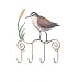 Beach Sandpiper Wall Decor Key Rack Metal Hooks