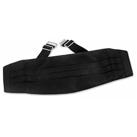 Click here to buy Black by Elite Solid black silk cummerbunds by Elite.