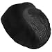 PUNK GOTH BLACK TORN SNAP IVY CAP HAT W/ SKULL IMPRINT