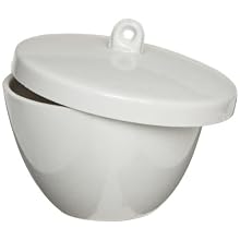 American Educational Low Form Porcelain Crucible with Lid, 30mL Capacity (Bundle of 10)