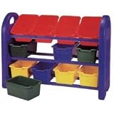Review Stacks and Stacks  / Toy Organizer Rack with 12 Bins (Red/Yellow/Blue) (34