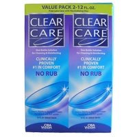 CIBA Vision Clear Care No Rub Cleaning and Disinfecting Solution - 12 Oz / Bottle, 2 / Pack