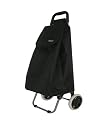 Plain black large shopping trolley