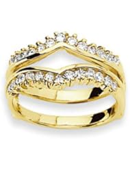 Ann Harrington Jewelry 14k Yellow Gold 3/4 Ct Tw Diamond Ring Guard