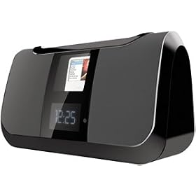 Click here to buy Coby Boombox and Clock Radio with Motorized Dock for iPod and MP3 Players by Coby.