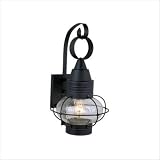Onion - 1 Light Large Nautical Outdoor Lighting Wall Lamp Fixture - Textured Black - B2529
