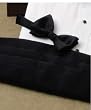 Deluxe 2" Inch Satin Bowtie and 4 Pleat Cummerbund Set