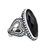 Carolyn Pollack Sterling Silver Dyed Black Onyx Heart of Texas Ring
