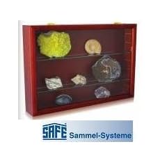 SAFE Nr. 5927 + 5928 SET Hochwertige Holz Vitrine " MAXI " mit 6x Echtglasfachb�den - Wandvitrine Setzkasten mahagonifarbend Aussenma�e ca. 620 x 420 x 100 mm - Ideal f�r Mineralien - Eisenbahnen H0 Modellautos 1:87 / 1:43 � Eier Flacons Militaria Orden Pokale Gl�ser Antiquit�ten Porzellan Schmuck