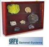 SAFE Nr. 5927 + 5928 SET Hochwertige Holz Vitrine " MAXI " mit 6x Echtglasfachb�den - Wandvitrine Setzkasten mahagonifarbend Aussenma�e ca. 620 x 420 x 100 mm - Ideal f�r Mineralien - Eisenbahnen H0 Modellautos 1:87 / 1:43 � Eier Flacons Militaria Orden Pokale Gl�ser Antiquit�ten Porzellan Schmuck