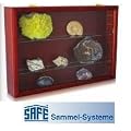 SAFE Nr. 5927 + 5928 SET Hochwertige Holz Vitrine " MAXI " mit 6x Echtglasfachb�den - Wandvitrine Setzkasten mahagonifarbend Aussenma�e ca. 620 x 420 x 100 mm - Ideal f�r Mineralien - Eisenbahnen H0 Modellautos 1:87 / 1:43 � Eier Flacons Militaria Orden Pokale Gl�ser Antiquit�ten Porzellan Schmuck