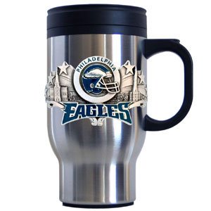 Philadelphia Eagles Stainless Steel & Pewter Travel Mug
