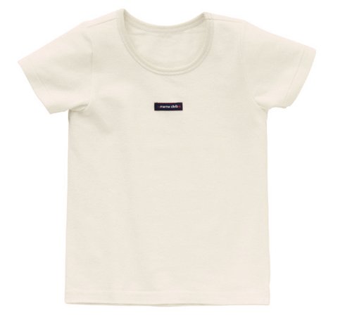 mama club 半袖Tシャツ 80CM アイボリー ストレッチ天竺起毛 M56817