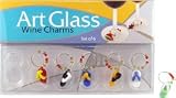 Art Glass Wine Charms Assorted Flip Flops Theme