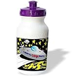 Londons Times Space The Final Frontier Cartoons - UFO With Warning Bumper Sticker - Water Bottles