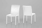 Stuhl ALEA White Lederlook