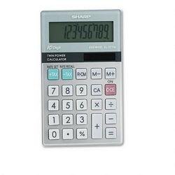 Sharp EL-377MB 10-Digit with Punctuation Twin Power/Glass Top Design Calculator