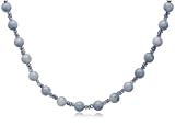 Sterling Silver Iolite & Dyed Blue Aventurine Beaded Necklace, 15"-17"