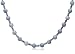  : STERLING SILVER IOLITE DYED BLUE AVENTURINE BEADED NECKLACE 15 17