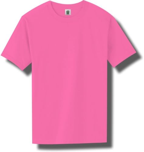 Short Sleeve Bright Neon T-Shirt in Neon Pink - X-Large
