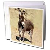 Farm Animals - Miniature Donkey - Greeting Cards-6 Greeting Cards with envelopes