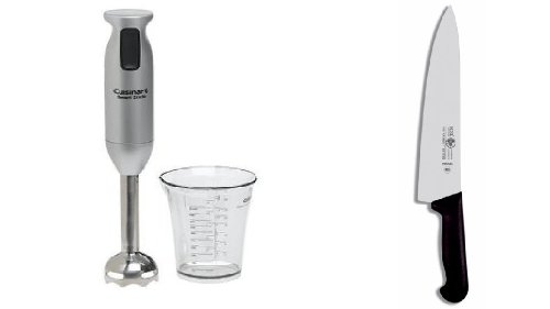 Cuisinart Csb-76 Smartstick 200-watt Immersion Hand Blender with Bonus Icel Chef Knife