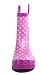 AccessoWear Girls Pink Butterfly Polka-Dot Rain Boots (1 M US Little Kid)