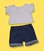 9018-Blue Jeans & T-Shirt Clothes for 14" - 18" Stuffed Animals and Dolls