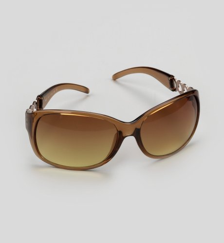 Chain Arm Large Lens Sunglasses