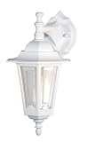 Adjusta-Post Classic One-Light Outdoor Downward Wall Sconce, White with Clear Acrylic Beveled Lens #S73VC-WH