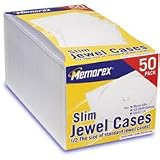 Memorex 50-pack Slim CD/DVD Jewel Cases (5mm) Clear