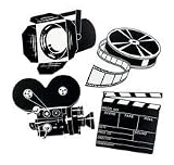 Hollywood Party Cutouts | Black/White Movie Cutouts