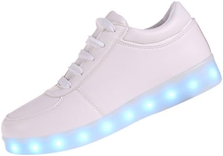 CUEVAS 7 Colors LED Luminous Shoes Unisex Men Women Flashing Fashion Sneakers Colorful Glowing Party Shoes(8.5D(M) US)