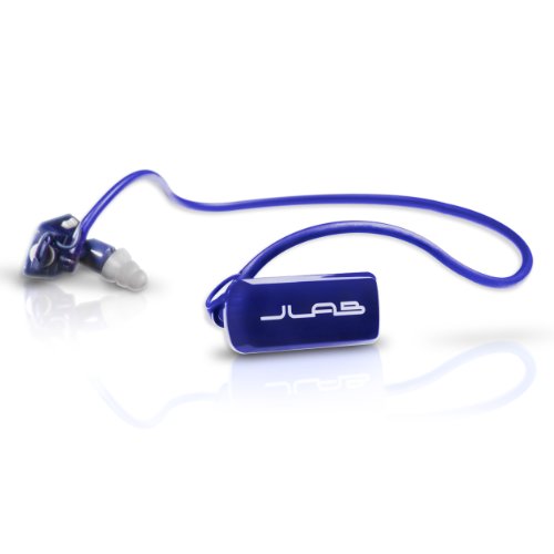 Jlab GO4GB-BS Go Waterproof / Sweatproof / Sports MP3 Player Headphones - 4GB - Blue/Silver