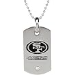 Stainless Steel San Francisco 49ers Logo Dog Tag Necklace