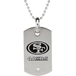Stainless Steel San Francisco 49ers Logo Dog Tag Necklace