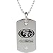 Stainless Steel San Francisco 49ers Logo Dog Tag Necklace