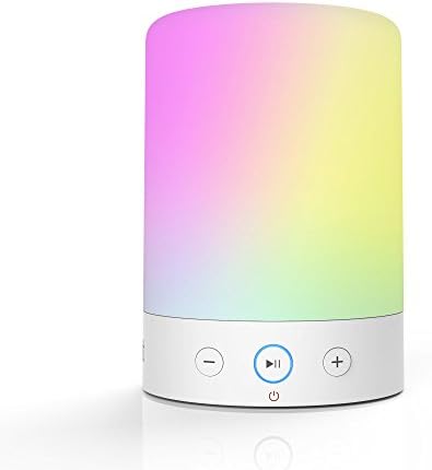 E-foxer Romantic Lighting Bluetooth Speaker with LED Lighting, Playing Music/Memory Card Music Player /Speaker Phone/Hand-free/Alarm/Clock/Lamp and Changing Colors with Your Mood ( L7)
