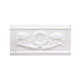 Adex USA Hampton Listello Renaissance 3 x 6 White Ceramic Tile & Stone