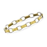 IMAGE OF C. 1990. Vintage Two-Tone Link Bracelet . 7
