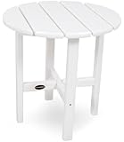 POLYWOOD RST18WH Round 18" Side Table, White