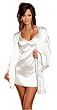 Sexy Shalimar Charmeuse Babydoll Chemise, Matching Robe and Padded Hanger