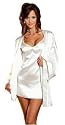 Sexy Shalimar Charmeuse Babydoll Chemise, Matching Robe and Padded Hanger