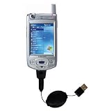 Retractable USB Cable for the Samsung SGH-i700 with Power Hot Sync and Charge capabilities - Gomadic Brand w/ TipExchange Technology
