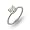 1 Carat Cushion Cut Solitare CZ Sterling Silver Cable Ring Size 5 (Sizes 5 6 7 8 9 Available)